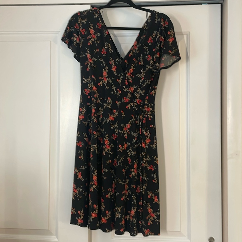 Kaela- Faux wrap knit dress